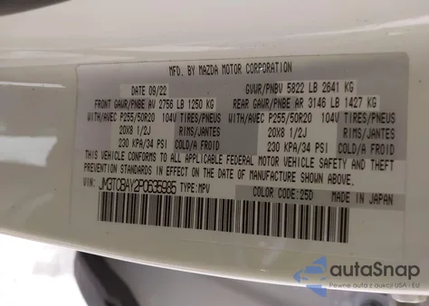 2023 Mazda Cx-9 Touring Plus from USA, damaged, VIN JM3TCBAY2P0635985